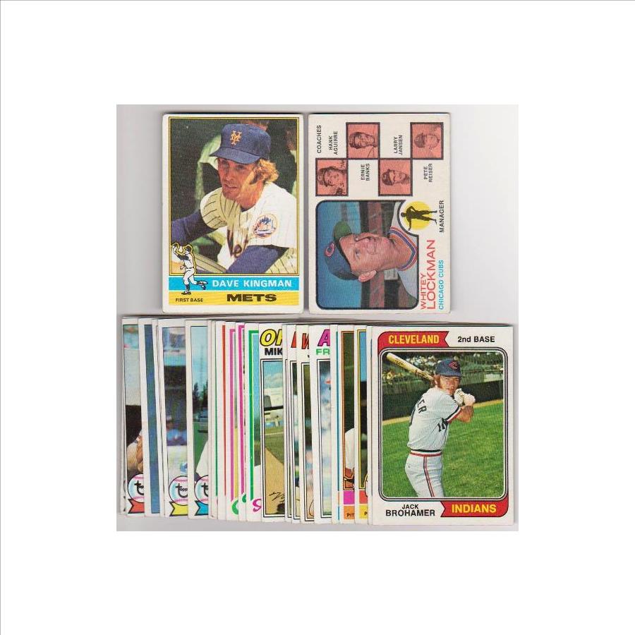25 Different 1970's Topps Baseball Cards (1973-1979) w/ Dave Kingman + More