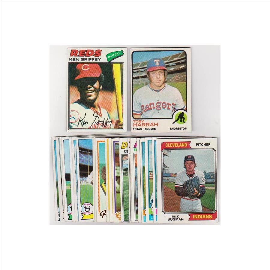 25 Different 1970's Topps Baseball Cards (1973-1979) w/ Ken Griffey + More