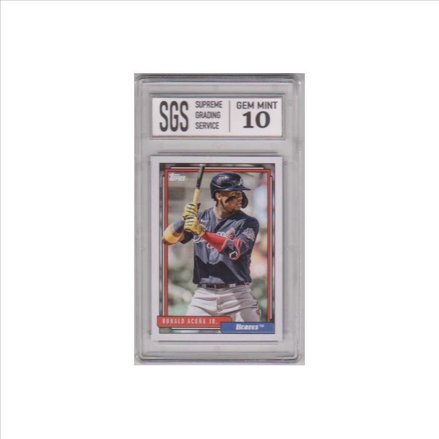 Graded Gem Mint 10 - Ronald Acuna Jr. 2021 Topps 1992 Topps Redux #T92-6 Card