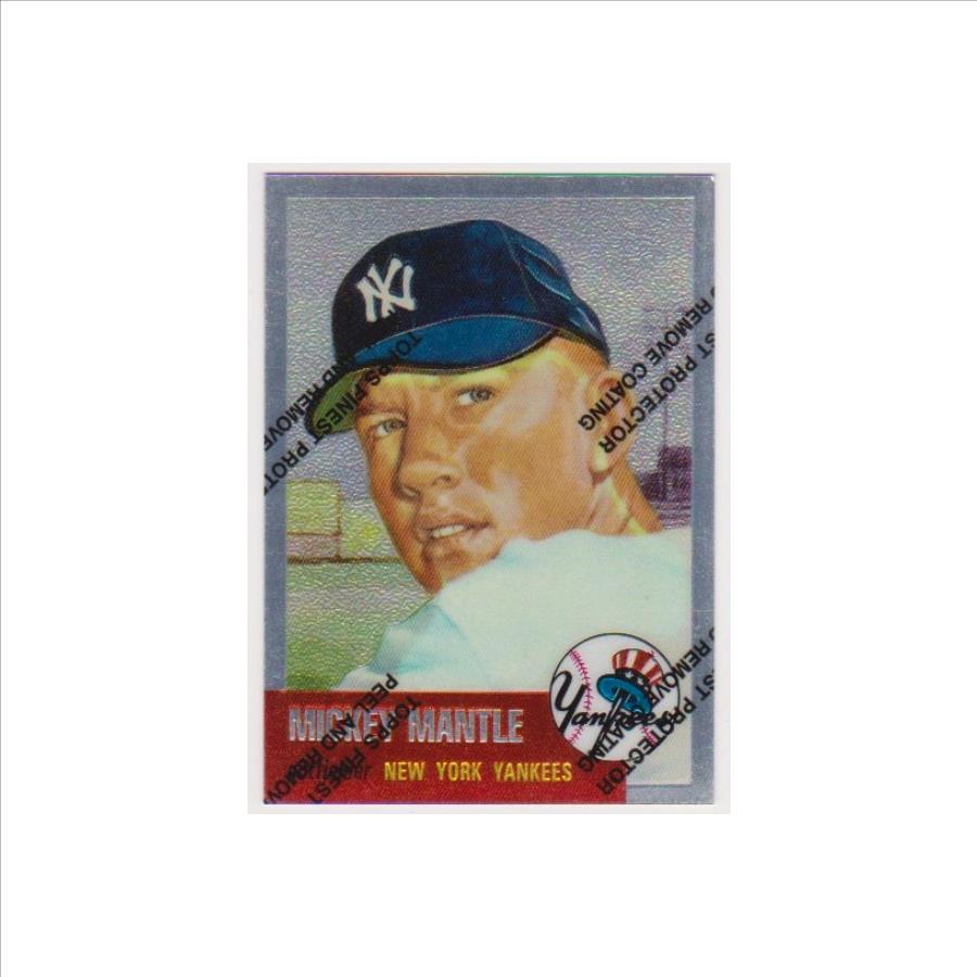 Mickey Mantle 1953 Topps Finest #82 Commemorative Card - 1996 Topps #3 of 19 Insert Card