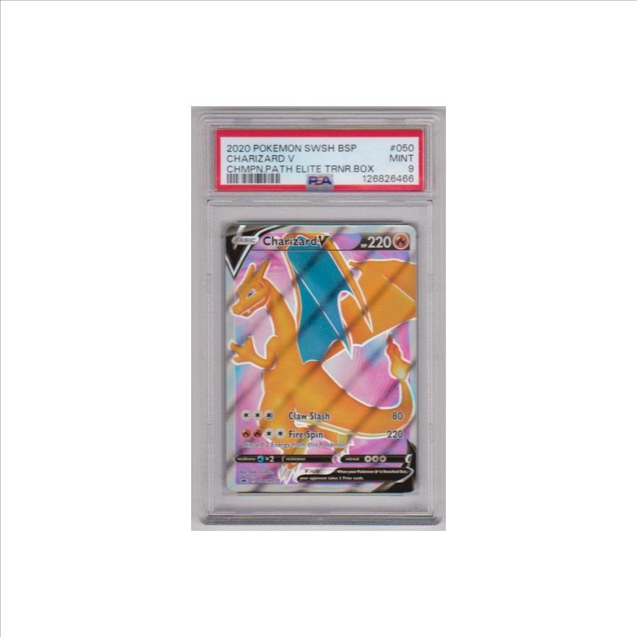 Graded PSA Mint 9 - Charizard 2020 Pokemon Black Star Promo Elite Trainer Box #SWSH050 Card