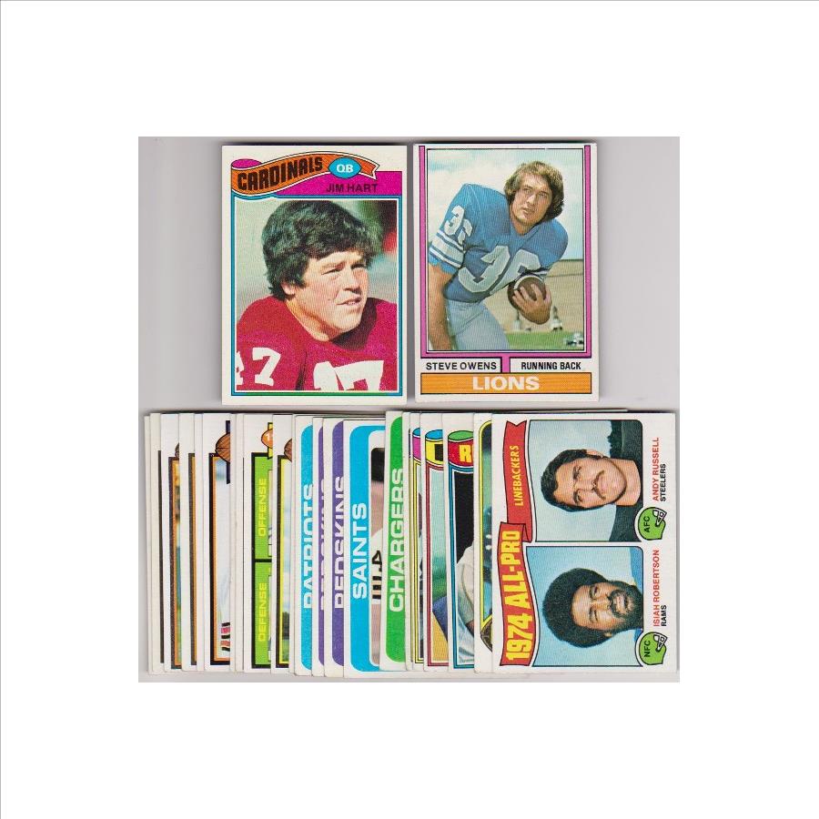24 Different 1970's Topps Football Cards (1974-1979) w/ Jim Hart + More