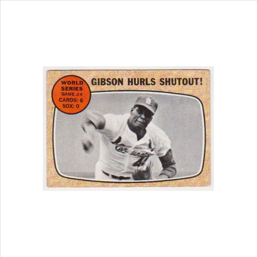 1968 Topps Bob Gibson World Series Game 4 #154 Card - HOF'er