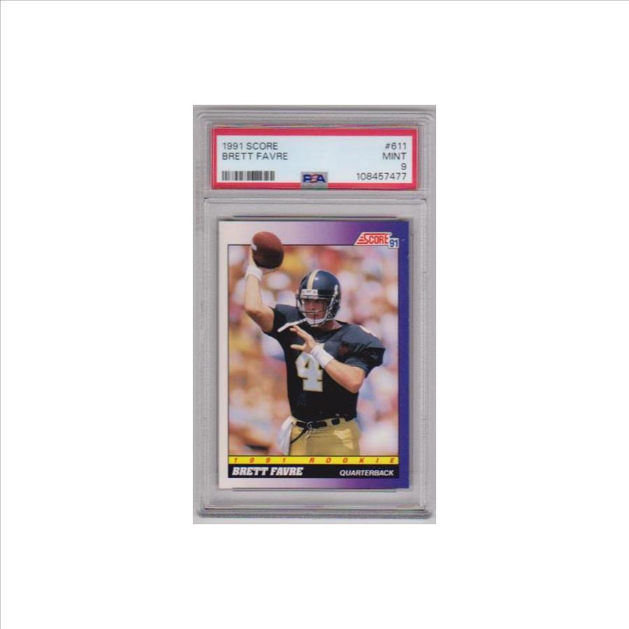 Rookie Graded PSA Mint 9 - Brett Favre 1991 Score #611 Card