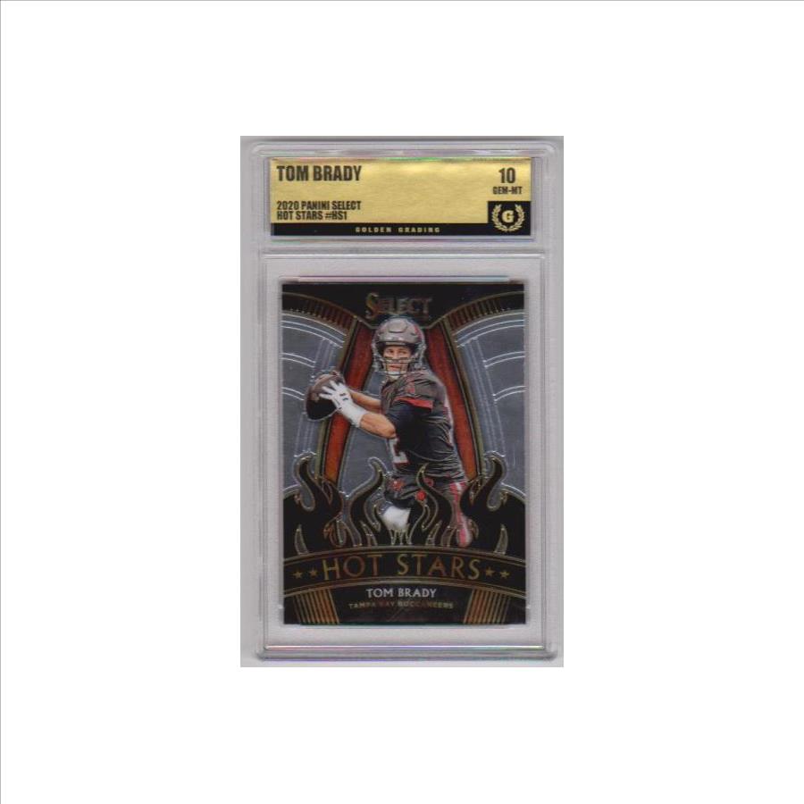 Graded GG Gem Mint 10 - Tom Brady 2020 Panini Select Hot Stars #HS1 Insert Card
