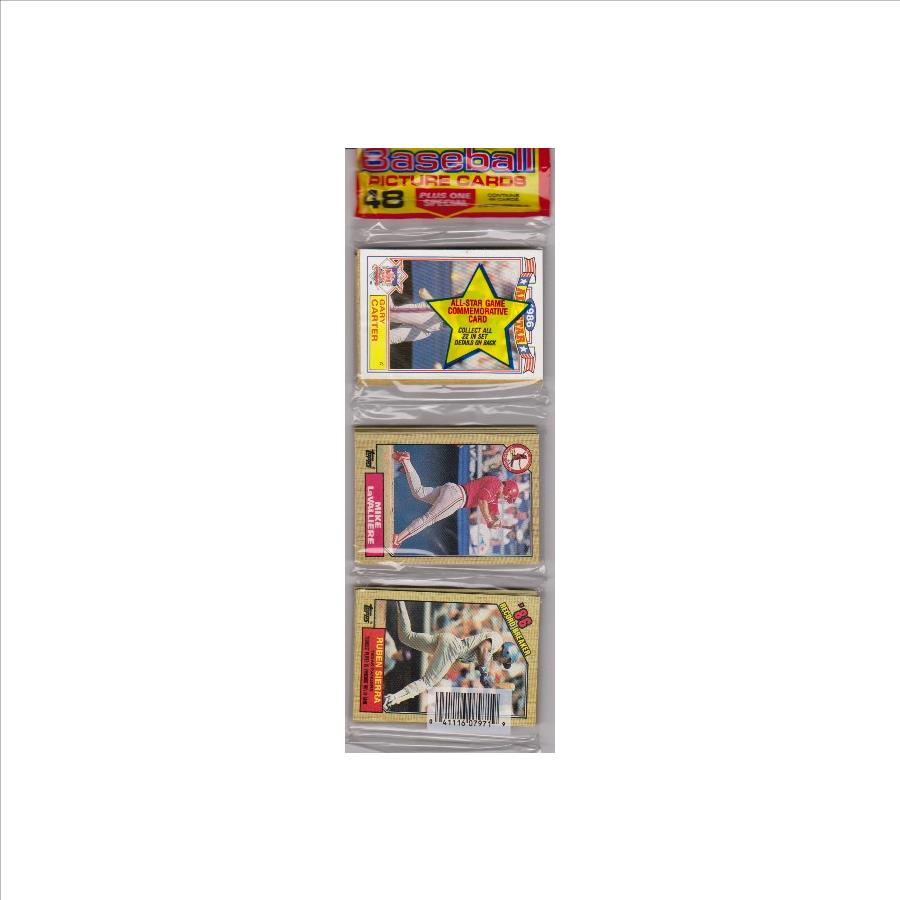 1987 Topps Baseball 49 Card Rack Pack w/ Gary Carter On Front