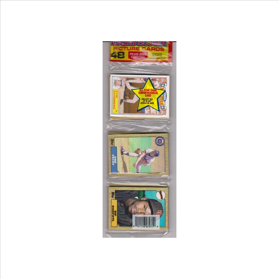  1987 Topps Baseball 49 Card Rack Pack w/ Ryne Sandberg On Front