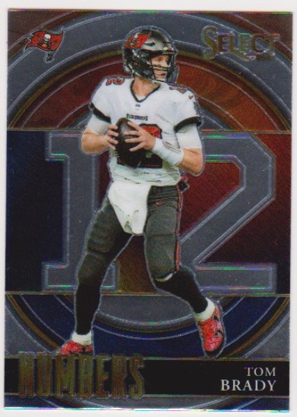 Tom Brady 2021 Panini Select Numbers #SN-10 Insert Card