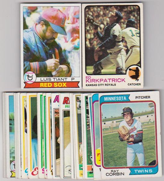 25 Different 1970's Topps Baseball Cards (1973-1979) w/ Luis Tiant + More