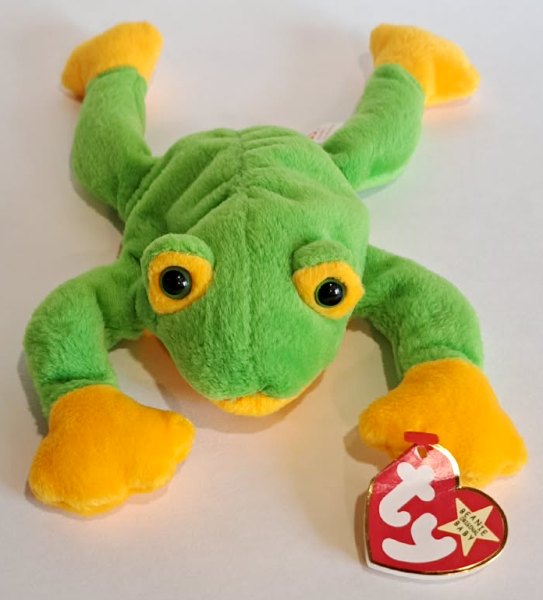 1997 Ty Beanie Baby Smoochy The Frog - With Original Tags