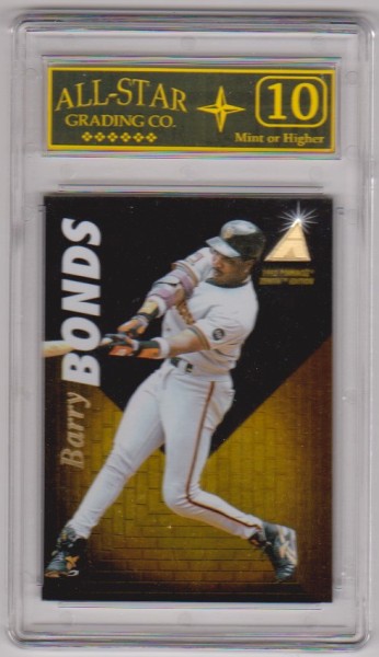 Graded 10 - Barry Bonds 1995 Pinnacle Zenith #5 Card