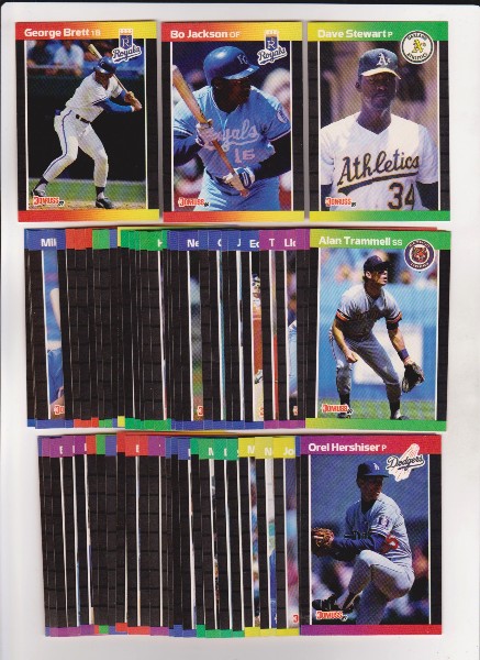 150 Assorted 1989 Donruss Baseball Cards w/ Stars - George Brett + More