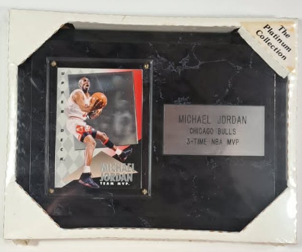 Sealed - Michael Jordan 1993-94 Upper Deck Team MVP Hologram On Plaque - 3-Time NBA MVP