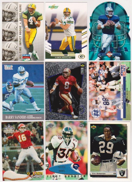 Football Card Collection 1991-2007 w/ Brett Favre, Aaron Rodgers + More