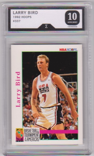 Graded Sigma Gem Mint 10 - Larry Bird 1992 Hoops USA #337 Card