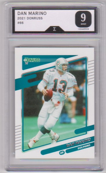 Graded Sigma Mint 9  - Dan Marino 2021 Donruss #66 Card