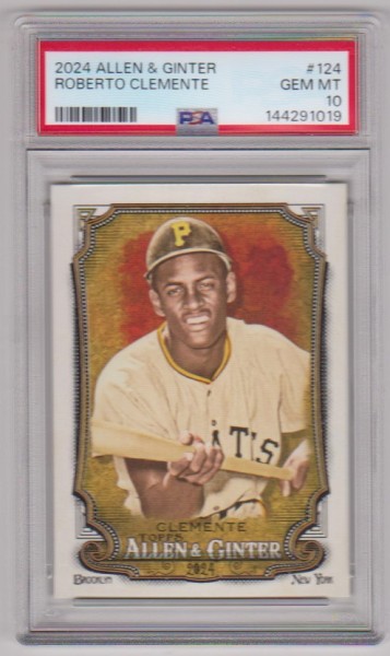 Graded PSA Gem Mint 10 - Roberto Clemente 2024 Topps Allen & Ginter #124 Card