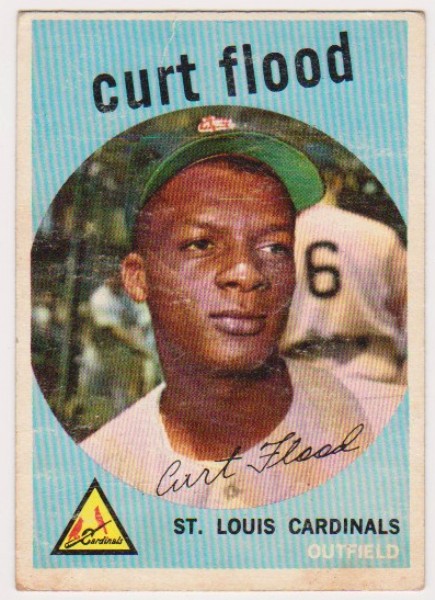 1959 Topps Curt Flood #353 Card - 2nd Year