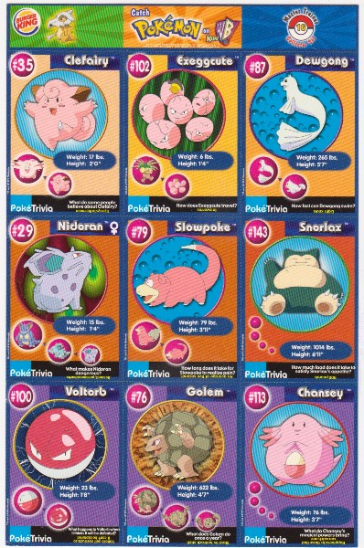 1999 Pokemon Master Trainer Collector Set Uncut 9 Card Sheet #16