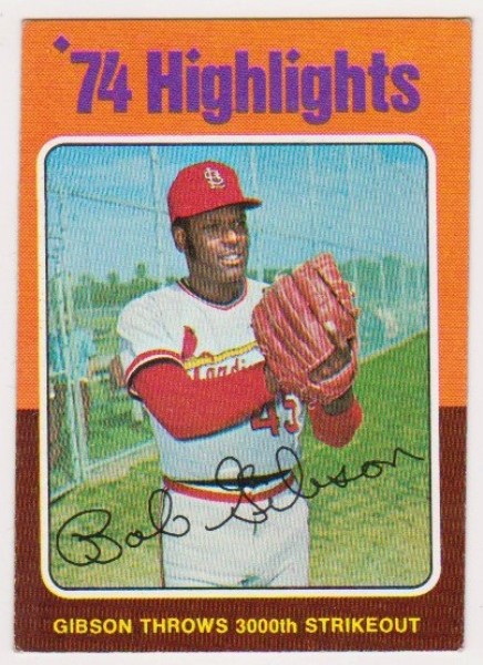 1975 Topps Bob Gibson #3 Card - HOF'er