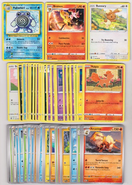 50 Different Pokemon Trading Cards w/ Poliwhirl + More