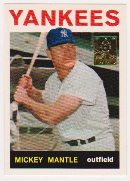 Mickey Mantle 1964 Topps #50 Commemorative Card - 1996 Topps #14 of 19 Insert Card