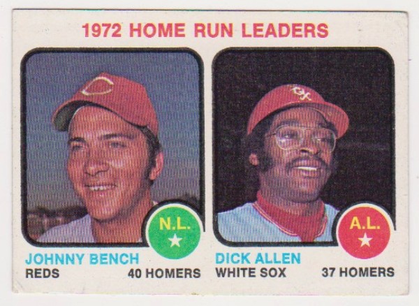 1973 Topps Johnny Bench + Dick Allen #62 Card
