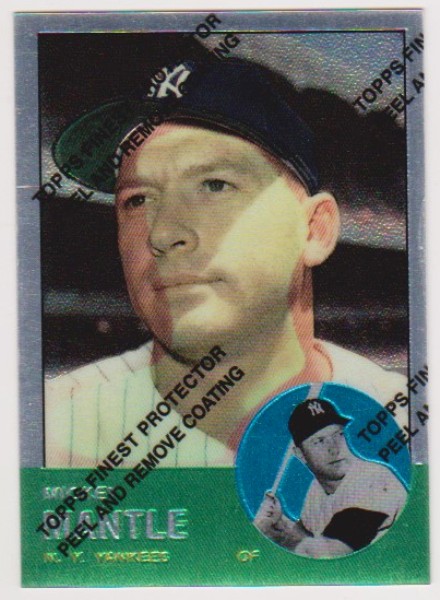 Mickey Mantle 1963 Topps Finest #200 Commemorative Card - 1996 Topps #13 of 19 Insert Card