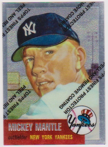 Mickey Mantle 1953 Topps Finest #82 Commemorative Card - 1996 Topps #3 of 19 Insert Card