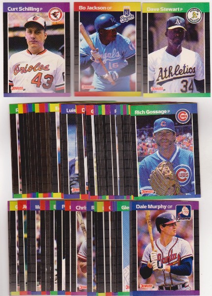 150 Assorted 1989 Donruss Baseball Cards w/ Stars - Curt Schilling Rookie + More