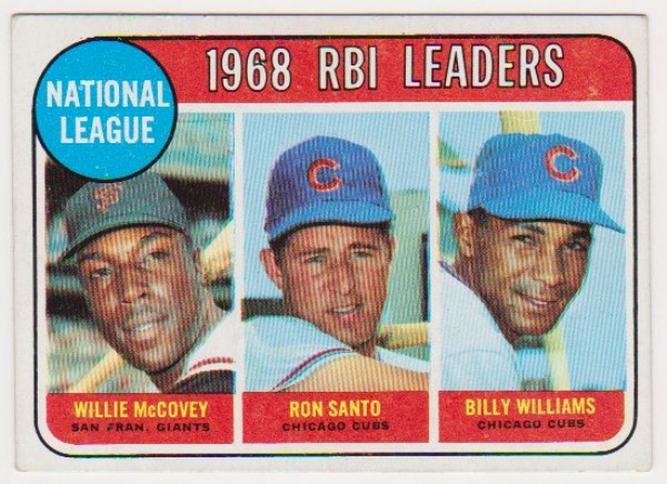 1969 Topps Willie McCovey/Ron Santo/Billy Williams #4 Card