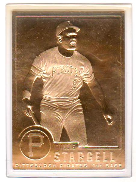 22kt Gold - WILLIE STARGELL 1996 Danbury Mint Gold Card - HOF'er