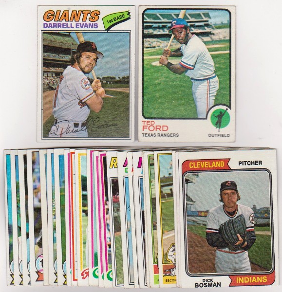 25 Different 1970's Topps Baseball Cards (1973-1979) w/ Darrell Evans + More