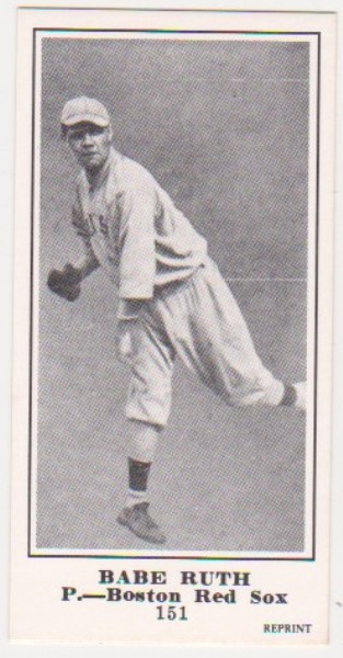 1916 M101-5 Babe Ruth Sporting News Rookie Reprint Baseball Card