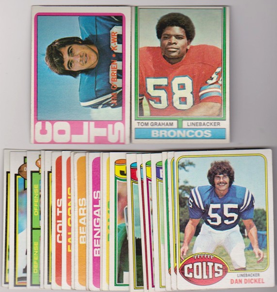 24 Different 1970's Topps Football Cards (1972-1979) W/ Jim O'Brien + More