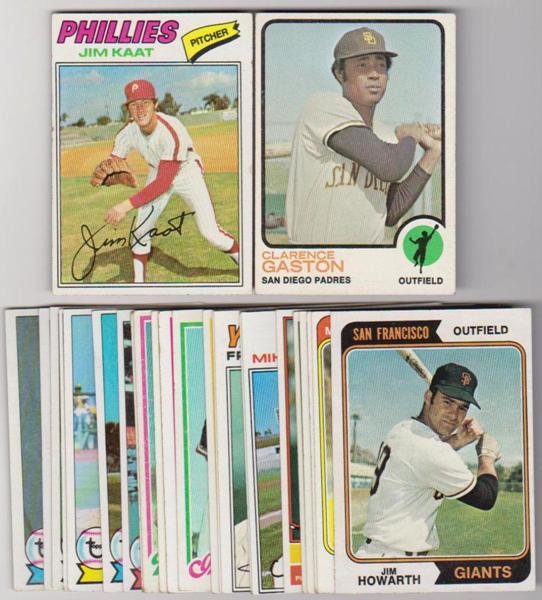 25 Different 1970's Topps Baseball Cards (1973-1979) w/ Jim Kaat + More