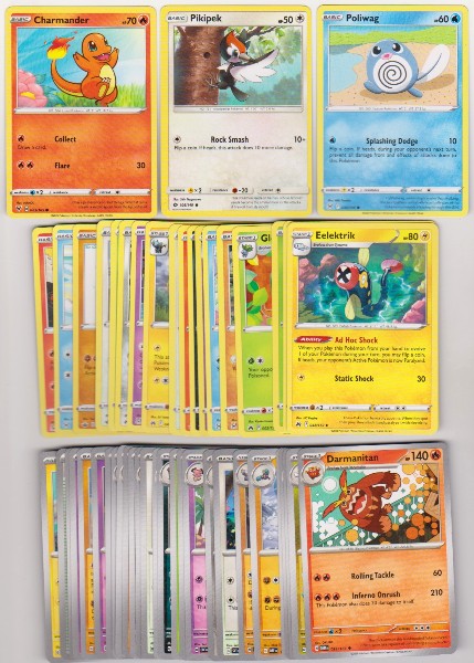50 Different Pokemon Trading Cards w/ Charmander + More