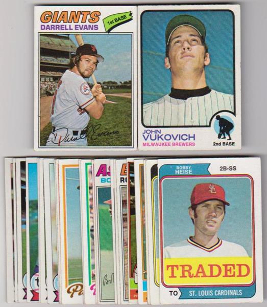 25 Different 1970's Topps Baseball Cards (1973-1979) w/ Darrell Evans + More