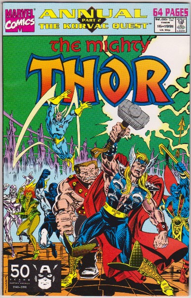 1991 The Mighty Thor Annual #16 Issue - Marvel Comics