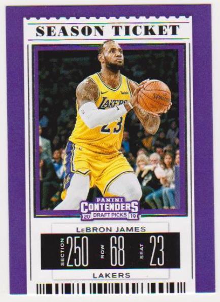 Lebron James 2019 Panini Contenders Draft Picks #38 Card