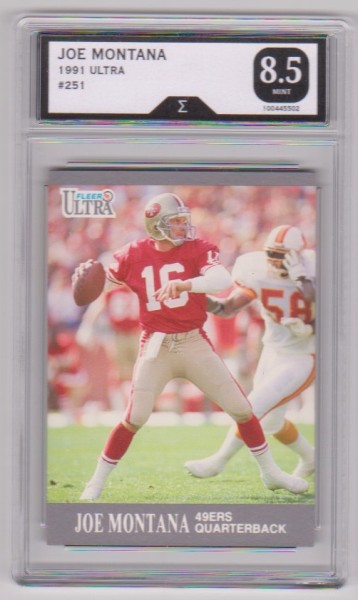 Graded Sigma Mint 8.5 - Joe Montana 1991 Fleer Ultra #251 Card
