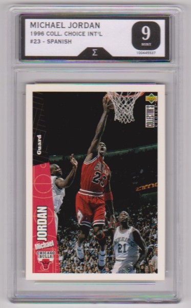 Graded Sigma Mint 9 - Michael Jordan 1996-97 Collector's Choice Spanish #23 Card