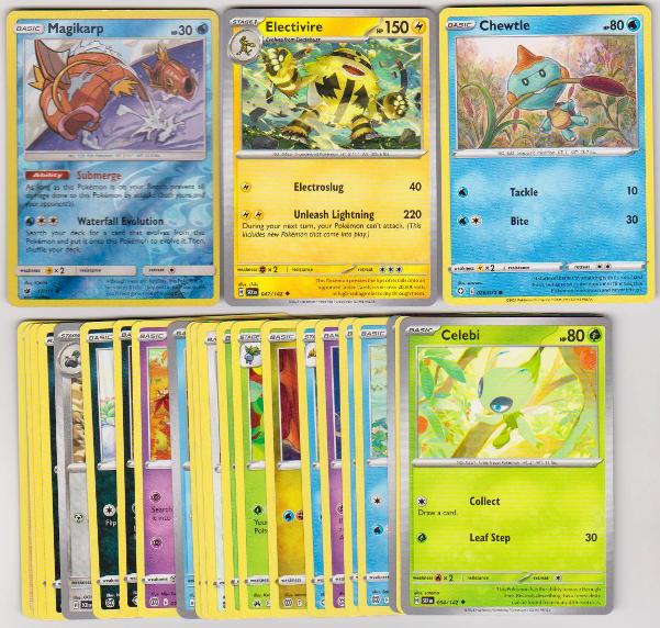 25 Different Pokemon Trading Cards w/ Magikarp REVERSE HOLO + More