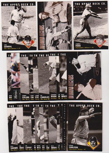 25 Different 1994 Upper Deck All-Time Heroes Cards - Lou Gehrig + More