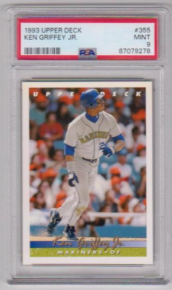 Graded PSA Mint 9 - Ken Griffey, Jr. 1993 Upper Deck #355 Card