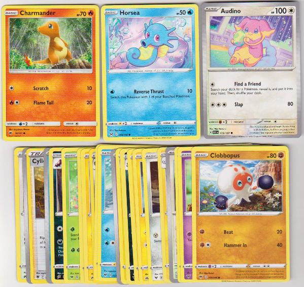 25 Different Pokemon Trading Cards w/ Charmander + More