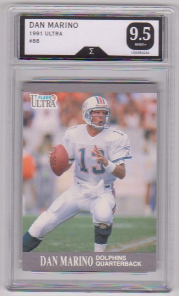 Graded Sigma Mint+ 9.5 - Dan Marino 1991 Fleer Ultra #88 Card