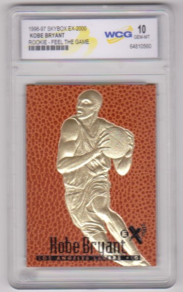 Rookie Graded Gem Mint 10 - Kobe Bryant 1996-97 Skybox EX-2000 Feel The Game 23 Kt Gold Card