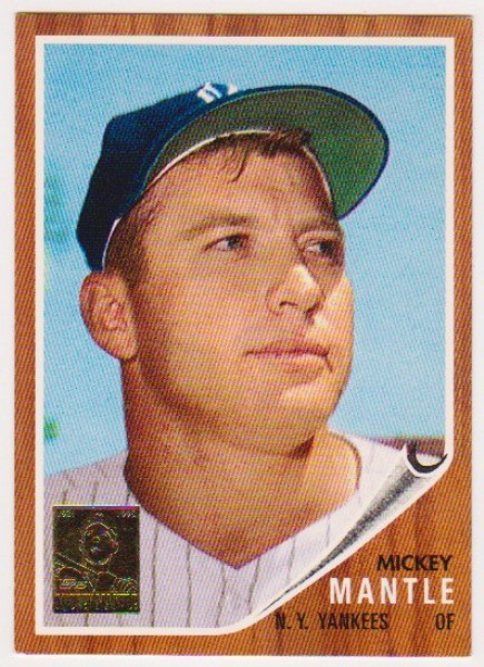 Mickey Mantle 1962 Topps #200 Commemorative Card - 1996 Topps #12 of 19 Insert Card