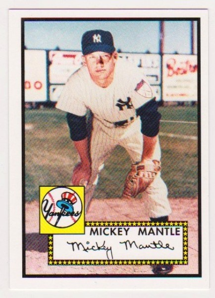 Mickey Mantle 1952 Topps #311 Rookie Commemorative Card - 2006 Topps #25 Rookie Of The Week Card